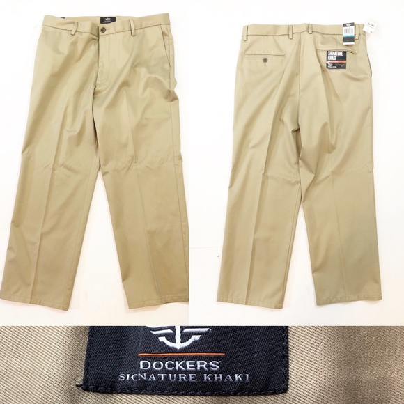 dockers straight fit signature khaki